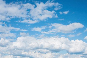 big white clouds in the blue sky