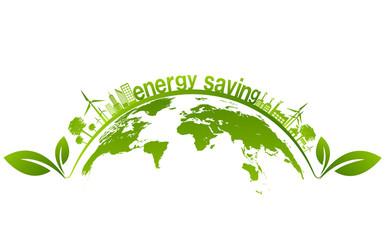 Ecology concept and Environmental ,Banner design elements for sustainable energy development, Vector illustration