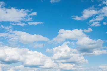 big white clouds in the blue sky