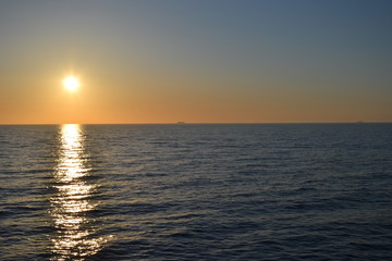 sunset over the sea