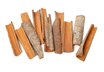Cinnamon on a white background