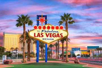 Stickers pour porte Las Vegas Panneau de bienvenue de Las Vegas