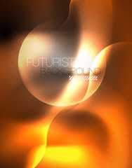 Shiny metallic neon waves vector design