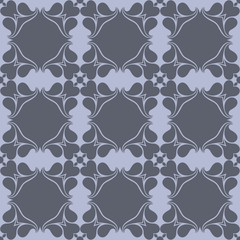 Grey monochrome floral flat pattern