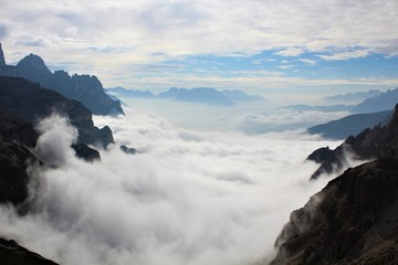 The mountains of the Dolomites, a UNESCO heritage site