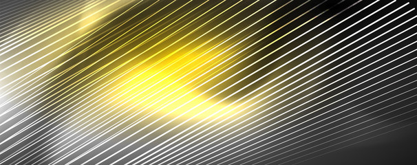 Color light with lines, outer space background, bright rays