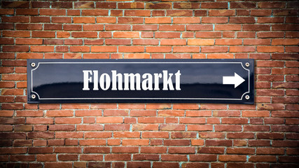 Schild 404 - Flohmarkt