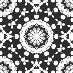 Black and white decorative pattern, retro texture
