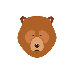 Isolated bear forest animal design