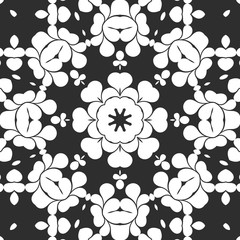 Fototapeta na wymiar Black and white simple geometric pattern