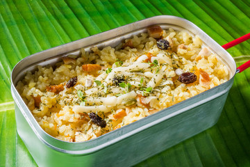 カレーピラフ　Curry pilaf rice Asian style