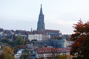 Obraz premium Sunset view at Bern, capital city of Switzerland.