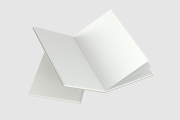 The blank opening notebook background, 3d rendering.