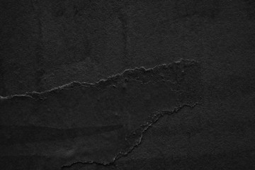 Dark black paper background creased crumpled blank posters old torn ripped surface grunge textures...