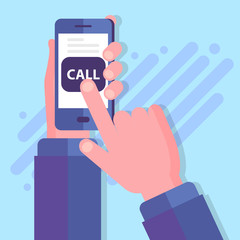 Live support banner. Business customer care service concept.Concept of contact us, support, help, phone call and website click. Flat vector illustration.
