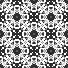 Beauty black and white floral pattern, interior cover design
