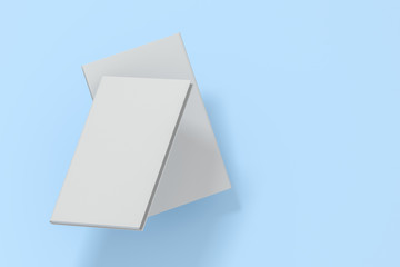 The organized hard cover notebooks, 3d rendering.