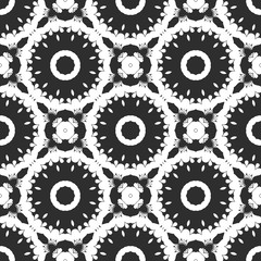 Beauty black and white floral pattern, interior cover design