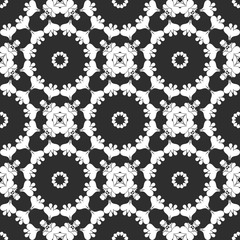 Beauty black and white floral pattern, interior cover design