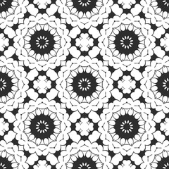 Beauty black and white floral pattern, interior cover design