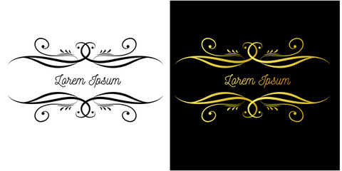 Vintage vector Set. Floral elements for design of monograms, invitations, frames, menus, labels and websites. Graphic elements for design of catalogs and brochures of cafes, boutiques, weddings