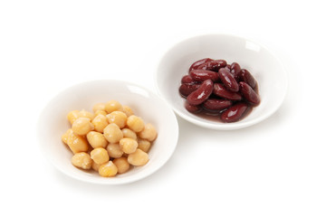 ひよこ豆とレッドキドニービーンズ