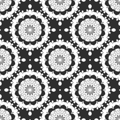 Beauty black and white floral pattern, interior cover design