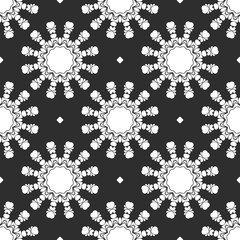 Beauty black and white floral pattern, interior cover design