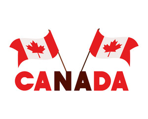 Canada symbol and maple leaf design