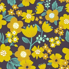 Fototapete Allover floral seamless surface pattern © Tamara