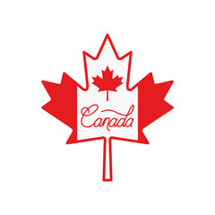 Canada symbol and maple leaf design