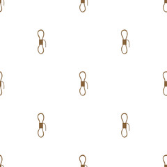 Seamless pattern with rope on white background. Vector illustration.
