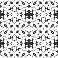 Naklejka premium Beauty floral digital pattern, creative retro, vintage black and white design