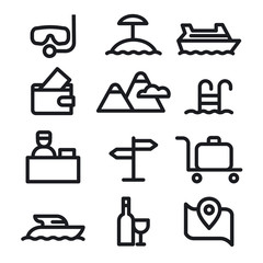 travel and resort icons