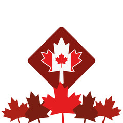 Canada symbol and maple leaf design