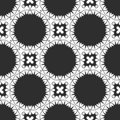 Beauty floral digital pattern, creative retro, vintage black and white design