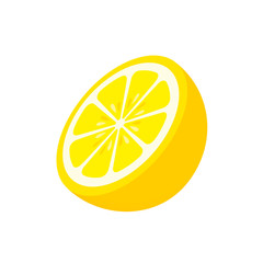 cut half of yellow Orange, fruit pattern vector illustration sketch isolated on white background