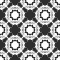 Beauty floral digital pattern, creative retro, vintage black and white design