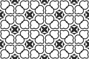 Black and white abstract pattern, wintage, retro style