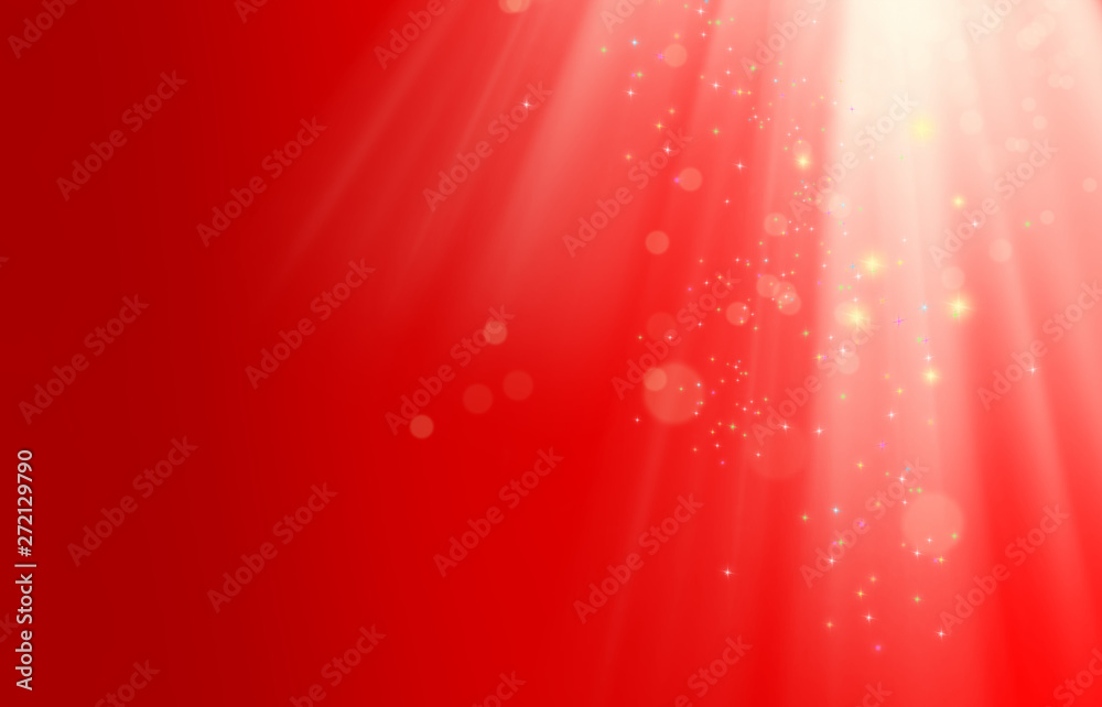 Canvas Prints abstract background image of blurry lights and light beam manipulations over red