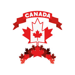 Fototapeta na wymiar Canada symbol and maple leaf design