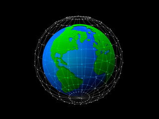 3d Render Globe Earth Pattern, illustration stock photo
