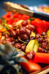 fruit salad on a buffet table