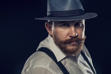 thoughtful stylish man