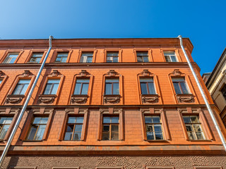 Exterior architecture of buildings in Russia