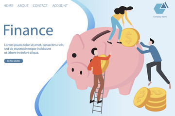 Businesspeople financial investment concept for modern website,mobile and development