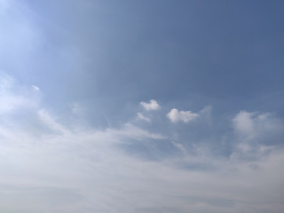 Blue sky and cloud background.