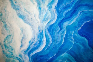 Gordijnen Abstrack background of blue wave © jack-sooksan