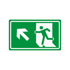 fire emergency exit sign icon