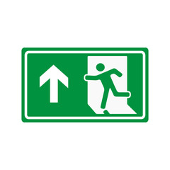 fire emergency exit sign icon